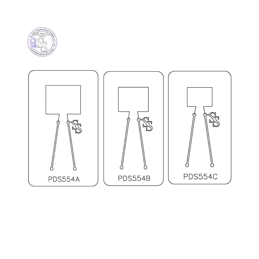 PANCAKE DIE PDS554 SHAPE 54 SQUARE CORNER RECTANGLE